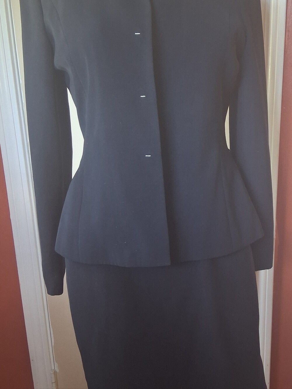 Larry Levine Navy Blue Blazer Set